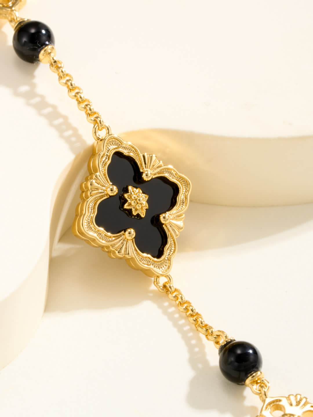 Van Cleef & Arpels Gold and Black Enamel Bracelet